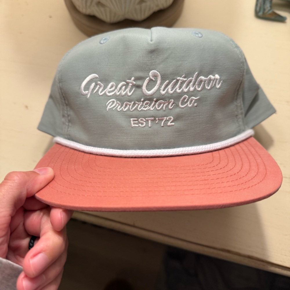 Great Outdoor Provision Co. Hat Light Blue and Coral